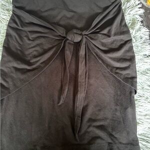 Black Knot Front Skirt